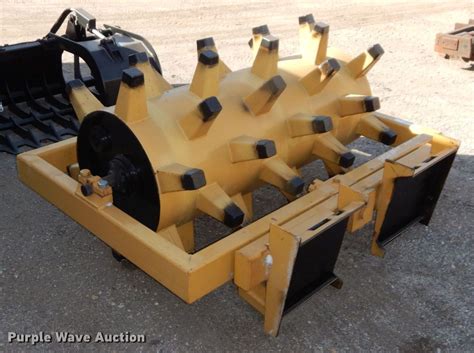 mini skid steer roller|sheepsfoot roller for skid steer.